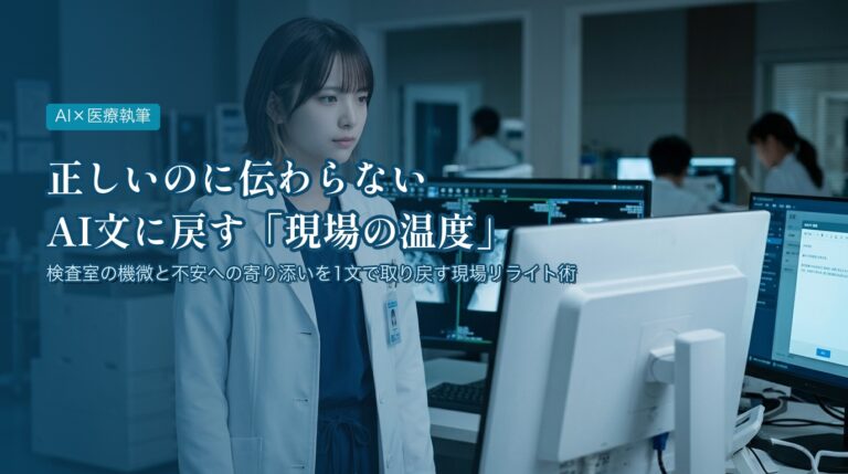 正しいのに伝わらない|AI文・定型文を現場の温もりに戻す編集技術