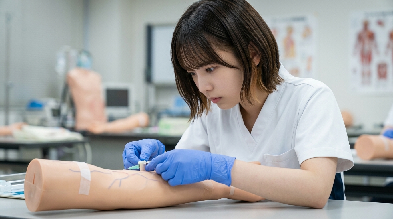 実技練習に励むLINA