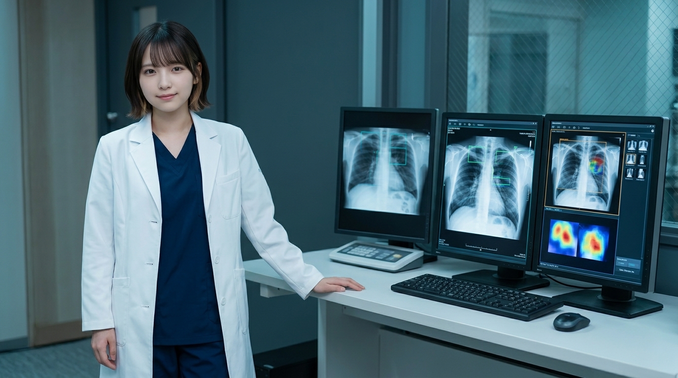 胸部X線検査 AI読影支援