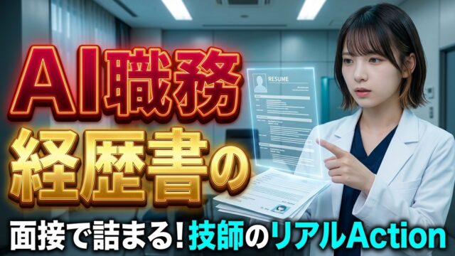 AI職務経歴書ほど面接で詰まる｜技師の戻し方 YouTubeサムネイル