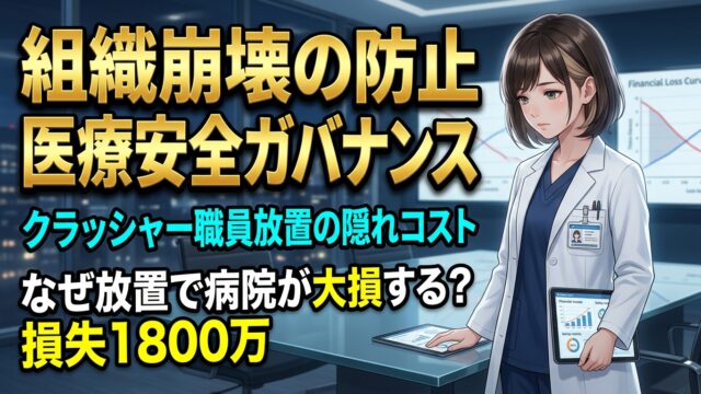 組織崩壊と医療安全リスクを防ぐ経営戦略｜クラッシャー職員放置の隠れコストとガバナンス
