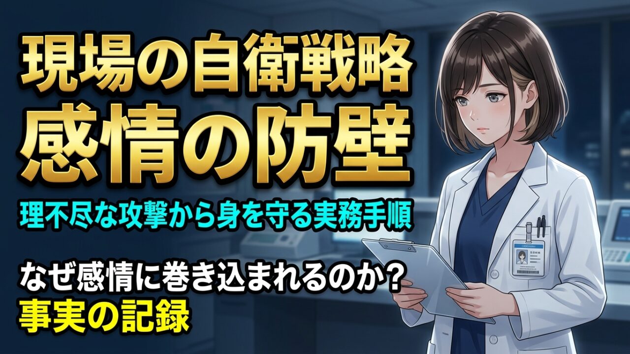 医療現場で疲弊しないための自衛戦略｜理不尽な攻撃・感情的言動から身を守る実務手順