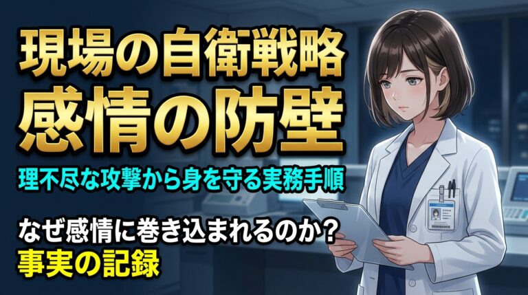 理不尽な言動から自身を守る現場の心理防衛術
