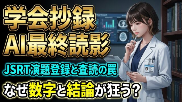 学会抄録のAI下書き最終読影｜JSRT演題登録と査読の罠・数字の検証