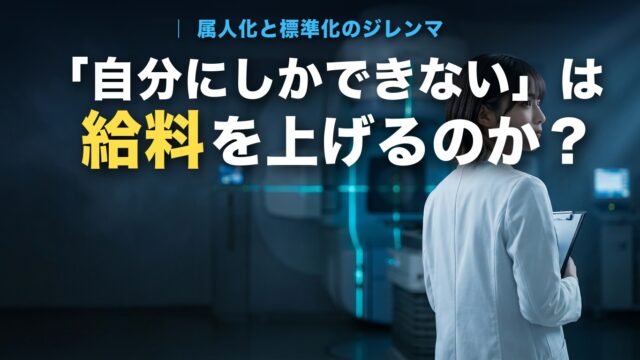 属人化と標準化のジレンマ｜「自分にしかできない」は給料を上げるのか？ 放射線技師・医学物理士の評価